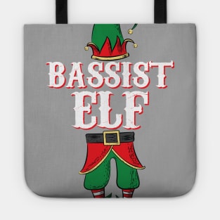 Bassist Elf - Christmas Gift Idea for Bass Players print Tote