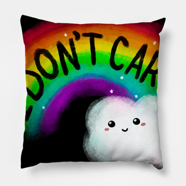 I DON'T CARE! Pillow by tiranocyrus