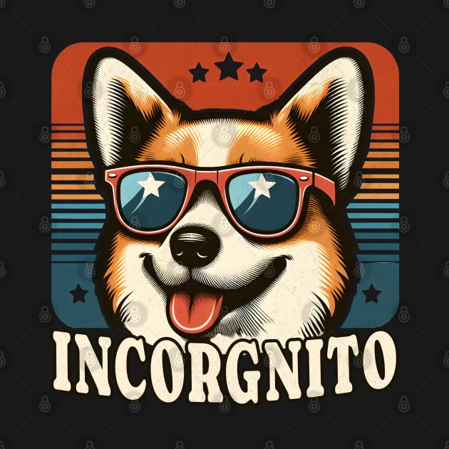 Retro Corgi Going Incognito - Incorgnito by BeanStiks