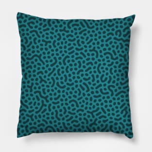 Bacteria Turing Pattern (Green) Pillow