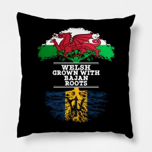 Welsh Grown With Bajan Roots - Gift for Bajan With Roots From Barbados Pillow