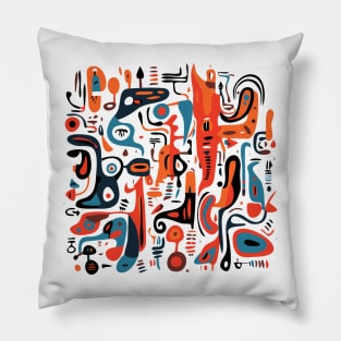 Mid Century Abstract Jazz Pillow