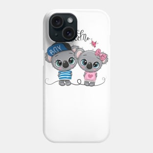 Cute koalas in love Phone Case