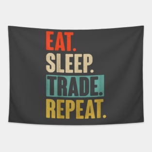 Eat Sleep Trade Repeat Crypto Tapestry