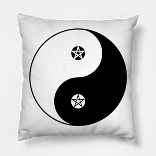 Yin Yang Pentacles Design Pillow