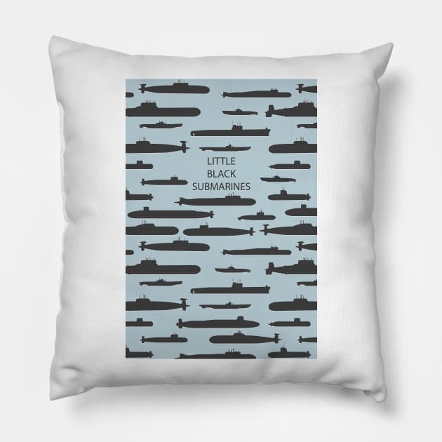 Little black submarines Pillow by Umbiatore