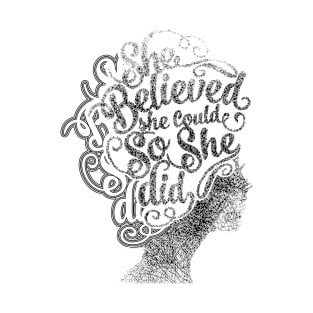 Inspirational Shirt, She Believed She Could So She Did T-Shirt