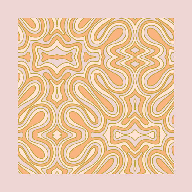 Boho groovy orange pattern by Asilynn