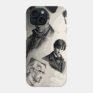 Pencil drawing. Male portrait Phone Case