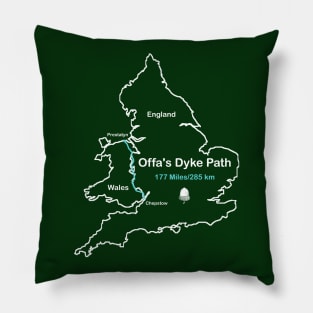 Route Map Design, Offa's Dyke Path Pillow