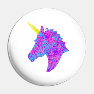 Splatter Paint Unicorn Pin