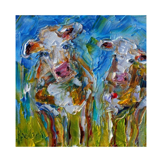 Cow Besties by Karensfineart