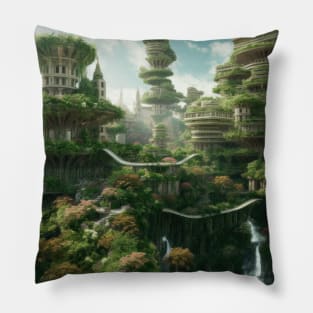 Urban Oasis Hanging Gardens of Babylon Pillow