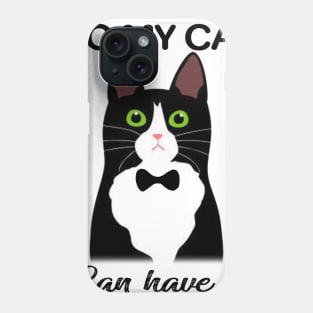 Hard Working Cat Owner T-Shirt Funny Black Cat Gift Phone Case