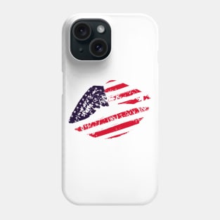 American flag lips Phone Case