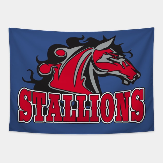 Stallions Sports Team Logo Tapestry by DavesTees