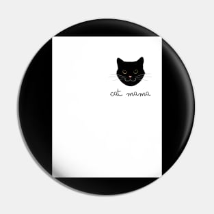 Cat Mama Cat Design White Pin