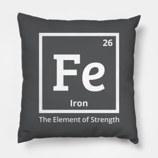 Minimalistic Fe (Iron) Design with "The Element of Strength Pillow