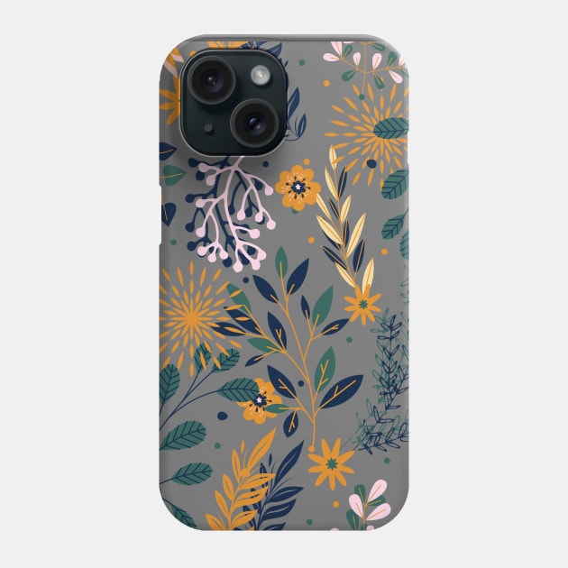 Forest Floral Print Phone Case by Tezbcreates