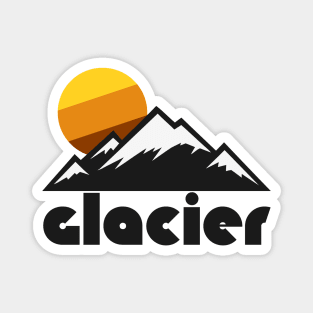 Retro Glacier ))(( Tourist Souvenir National Park Design Magnet