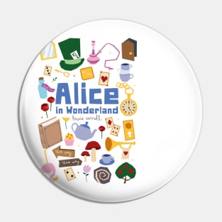 Alice in Wonderland paper cut illustration Pin