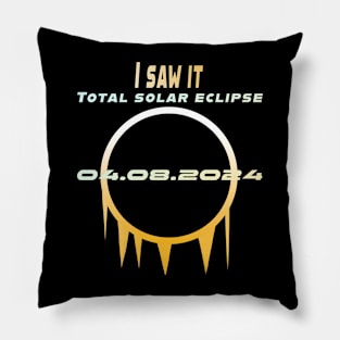 I Saw It Solar Eclipse T-Shirt Pillow