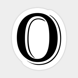 Black letter O in vintage style Magnet