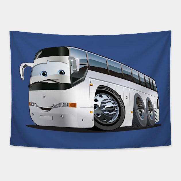 Cartoon bus Tapestry by Mechanik