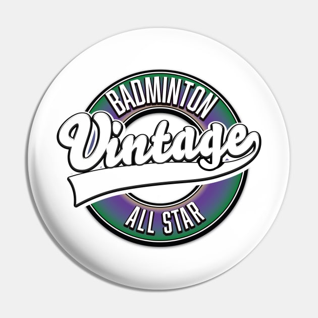 Badminton Vintage All Star Logo Pin by nickemporium1