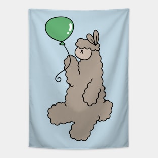 Green Balloon Alpaca Tapestry