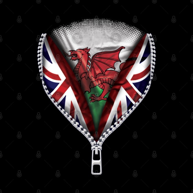 Welsh Flag  Wales Flag zipped British Flag - Gift for Welsh From Wales by Country Flags