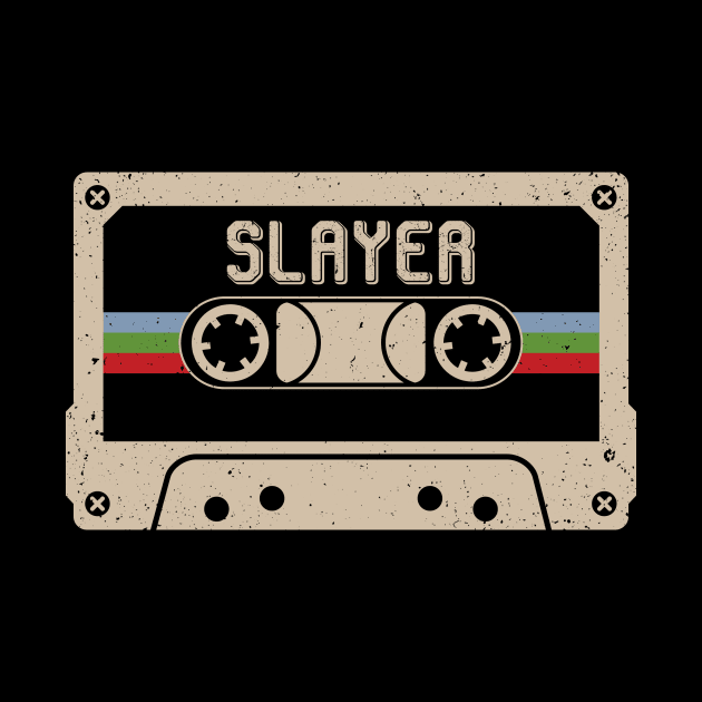 Personalized Slayer Name Birthday Vintage Cassette Tape by Horton Cyborgrobot