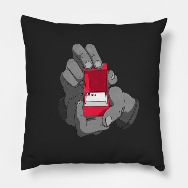 Lets’s escape together proposal Pillow by maivisto