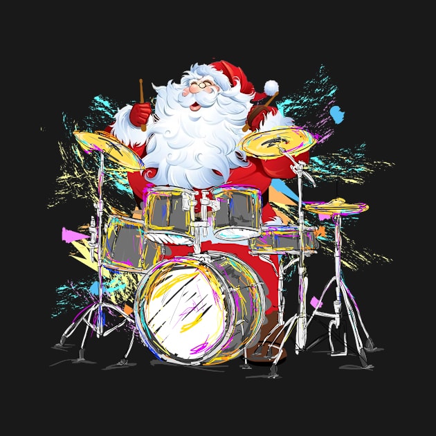 Christmas Santa Claus Playing Drums by Daysy1