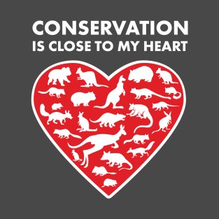 Marsupials Conservation Heart T-Shirt