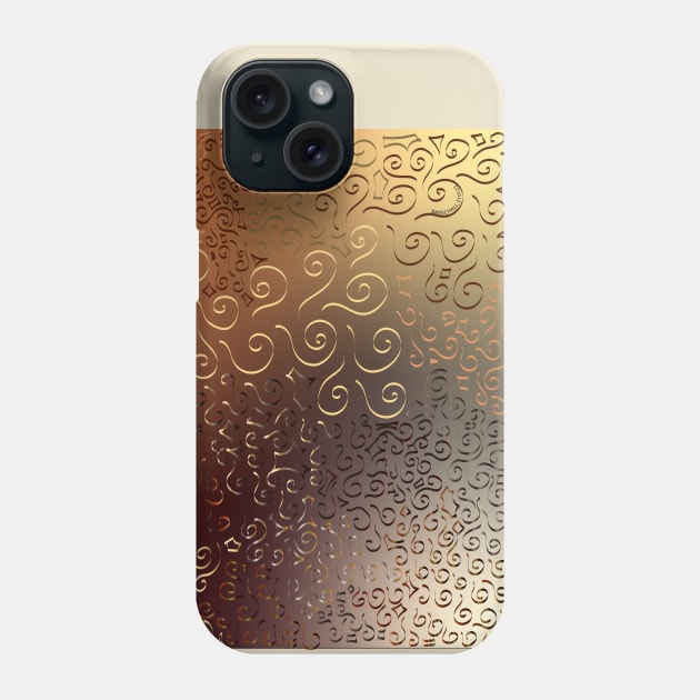 Champagne Squiggles Phone Case by Barschall