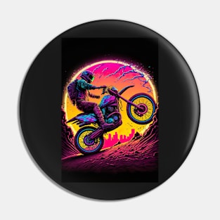 Cyber Future Dirt Bike With Neon Colors Pin