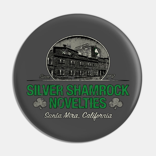 Silver Shamrock Santa Mira Factory Pin by JCD666