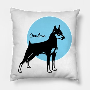 Just a One Love Doberman Pillow