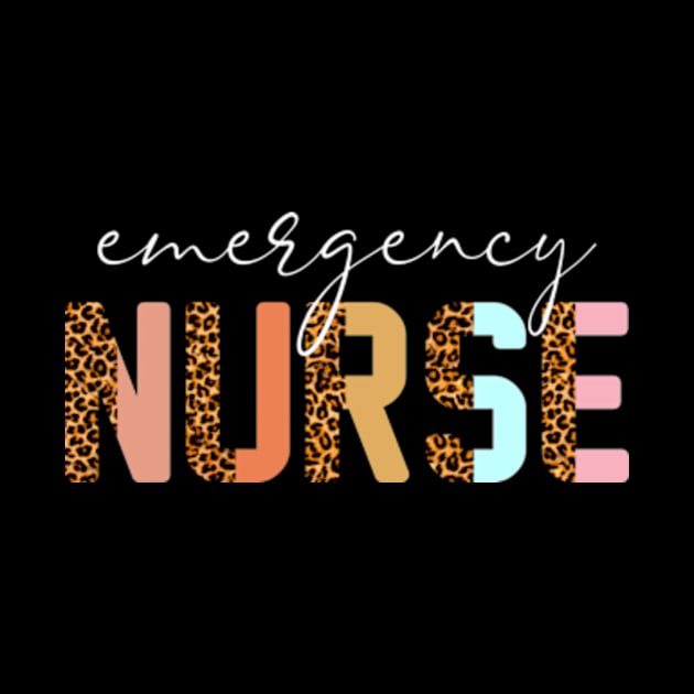 Emergency Nurse Leopard Print Er Nurse Nursing School Women by David Brown