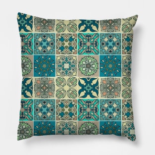 Portuguese vintage patchwork ornament. Pillow