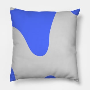 Abstract blue and gray swirl pattern Pillow