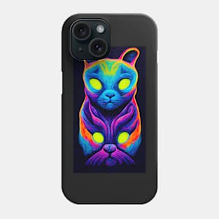 Trippy Psychedelic Cat Phone Case