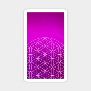 Flower of Life Pattern in Violet Background Magnet