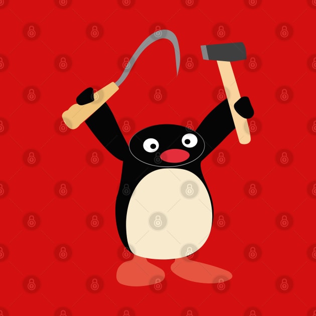 Communist Pingu with Hammer and Sickle meme by gabyshiny