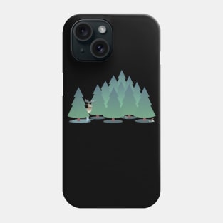 Evergreen Forest with Animals Design Phone Case