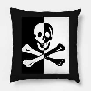 Skull Cross Bones Pirate Skeleton Pillow