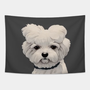 Tired Maltipoo Puppy Dog Mom Tapestry