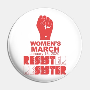 Resist Sister Women's March 2020 Pin