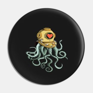 Octopus and His Soulmate Pin